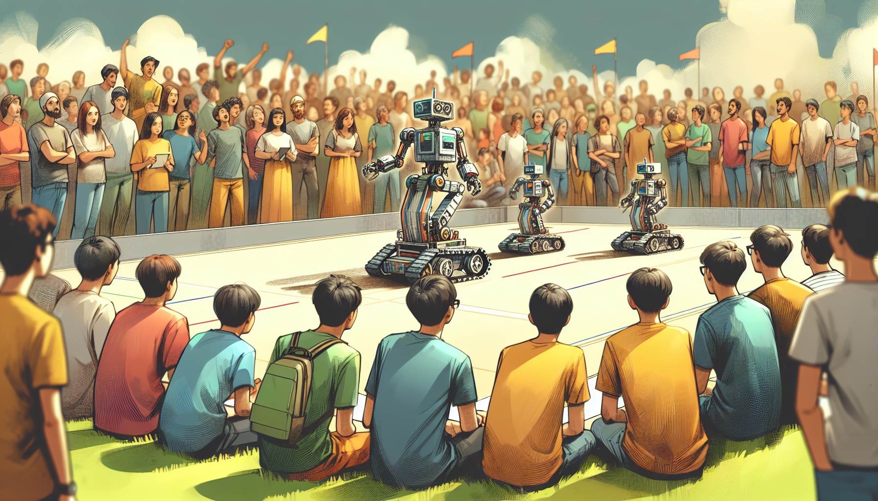 découvrez notre question du jour : seriez-vous intéressé(e) par des compétitions sportives où s'affrontent des robots ? partagez votre avis sur cette nouvelle tendance technologique et sportive.